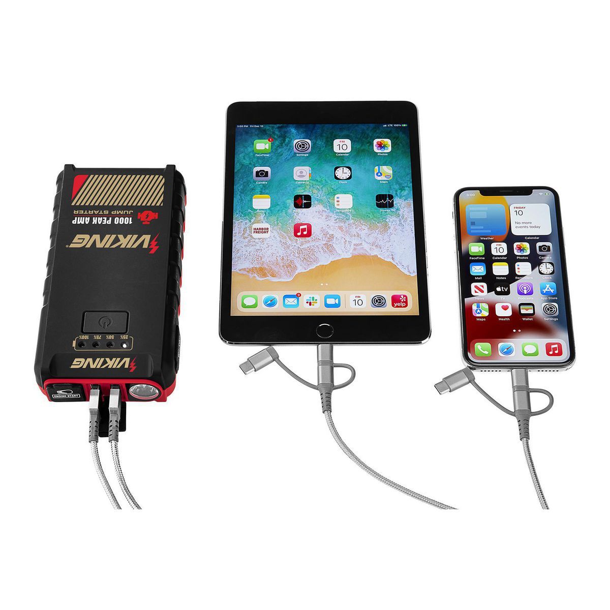 Arrancador de batería de litio Viking de 1000 amperios pico y power bank - 59527