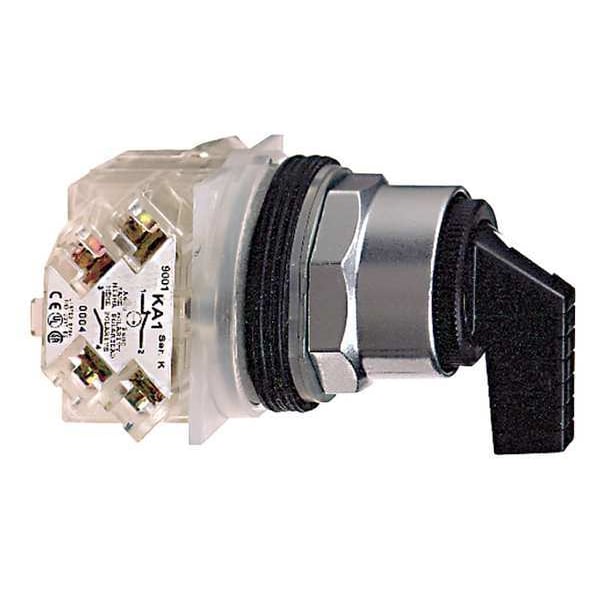 Schneider Electric Interruptor sin iluminación, 2NA/2NC, palanca externa, 3 polos, negro - 9001KS53FBH2.