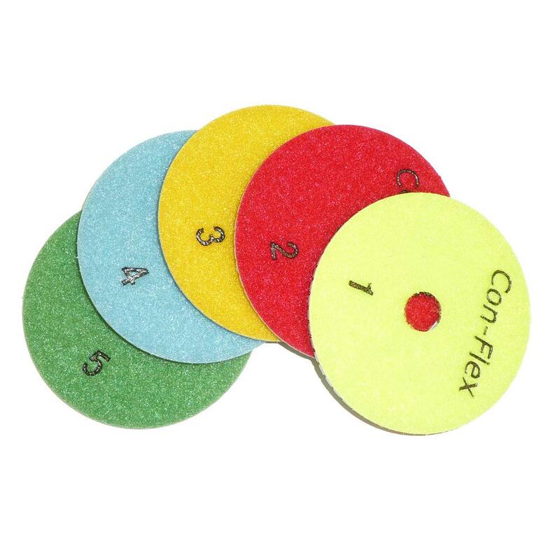 TOC 5 in. Discos de diamante Con-Flex de 5 pasos para concreto 1 en cada paso (conjunto de 5) - COFLX05SET
