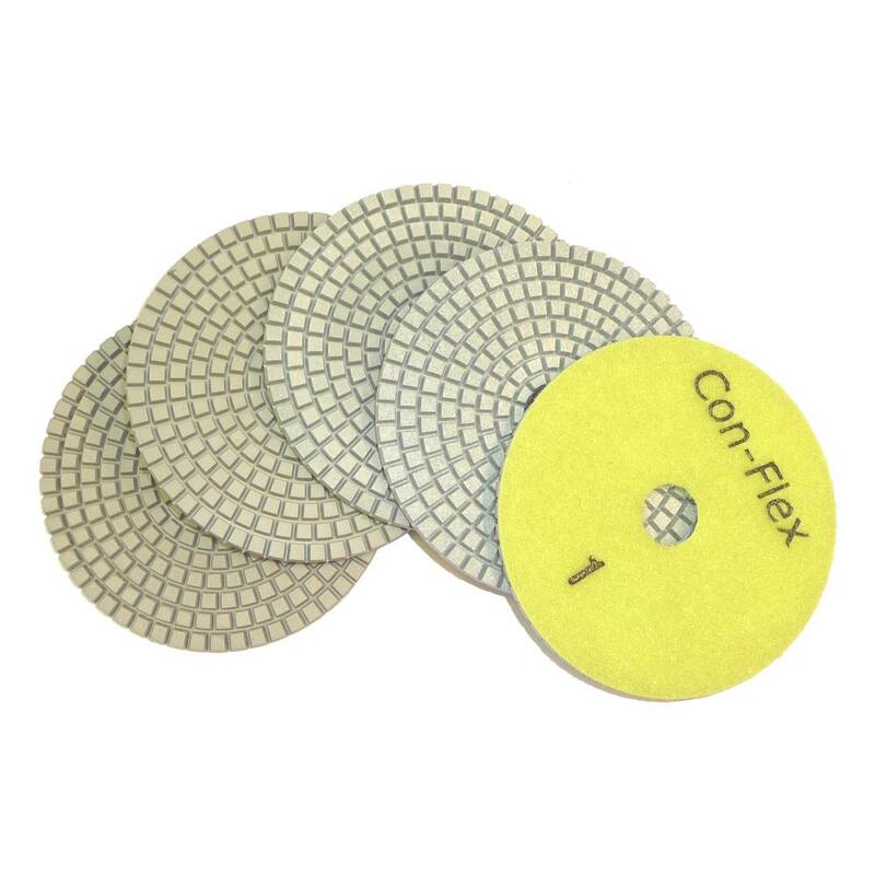 TOC 5 in. Discos de diamante Con-Flex de 5 pasos para concreto 1 en cada paso (conjunto de 5) - COFLX05SET