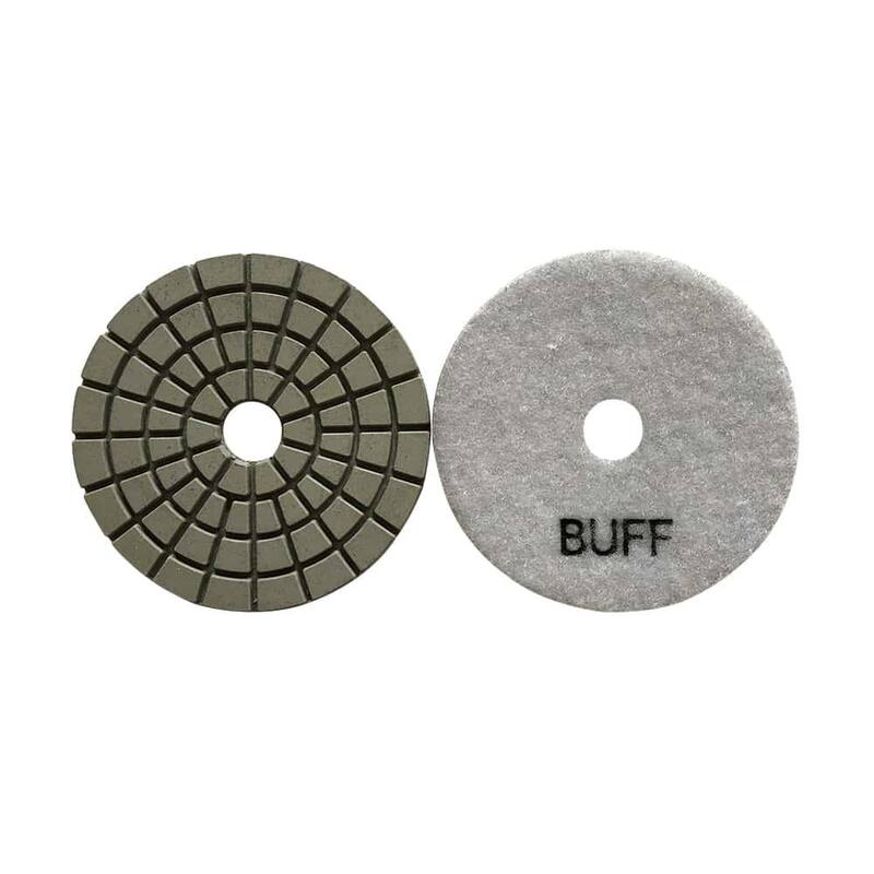 Almohadillas de pulido de diamante húmedas de resina blanca de 4 pulgadas (50 100 200 400 800 1500 3000) para encerado de granito y mármol - RWS4512481530B