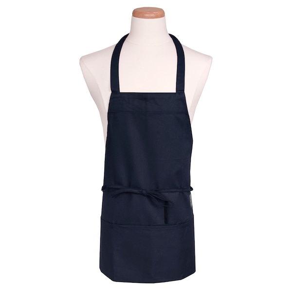 Chef Revival Chef 24/7Front-of the-House Bib Apron - Navy Blue - 602BAFH-NV