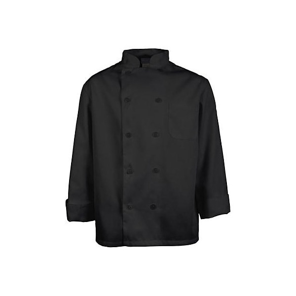 Allpoints Kng Xs Mens Chef Coat Black Long Sleeve - 1052XS