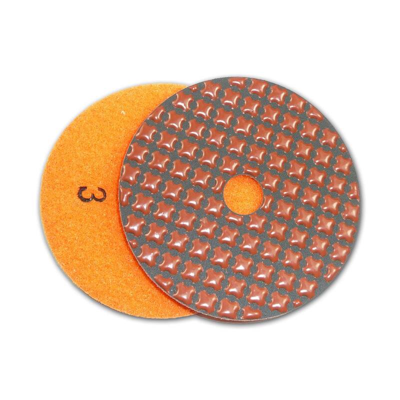 Pads de pulido en seco de diamante de 4 pulgadas y 5 pasos - Paso 3