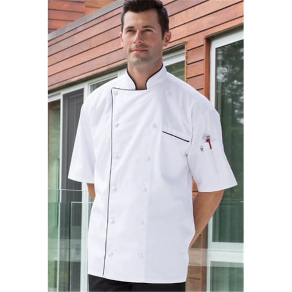Charlotte Madison White with Black Piping Montebello Short Sleeve5X Large - CH933134
