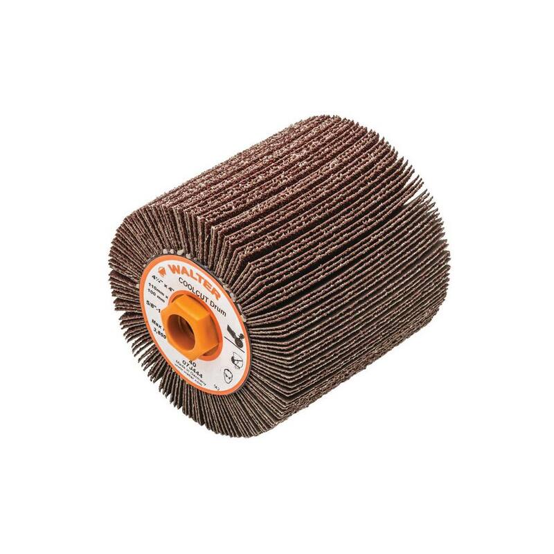 WALTER SURFACE TECHNOLOGIES Cool Cut 4-1/4 in. x 4 in. x 5/8 in.-11 in. GR40 Finishing Drum - 07J444

Tambor de acabado GR40 Cool Cut de WALTER SURFACE TECHNOLOGIES, 4-1/4 in. x 4 in. x 5/8 in. - 11 in. - 07J444.