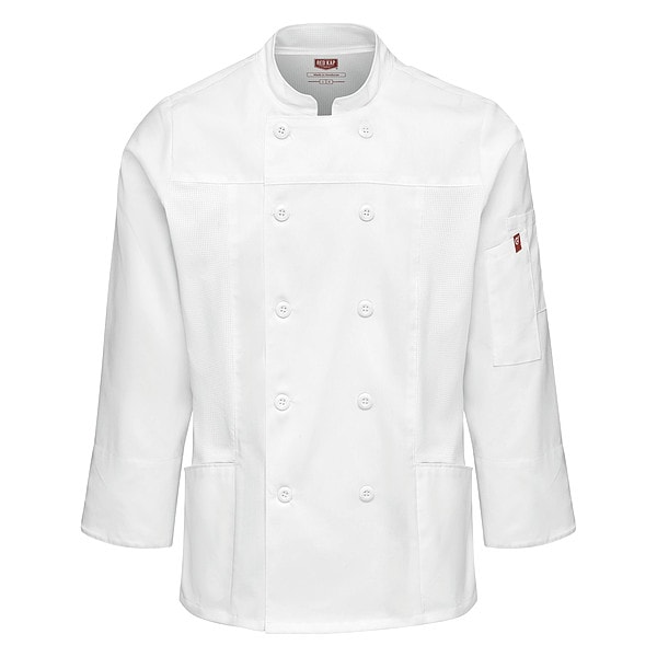 Red Kap Chef Coat, 3XL, White - 053WWH RG 3XL