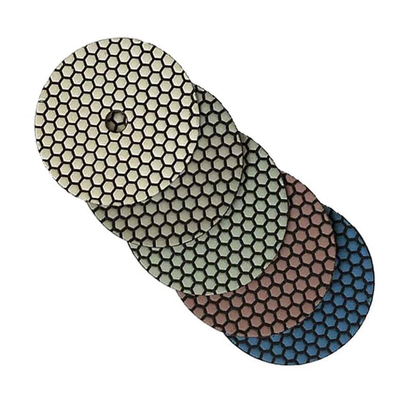 Juego de almohadillas de pulido de diamante en seco de alto rendimiento de 5 pulgadas para concreto/50,100,200,400,800 de grano - RDU551248_THD