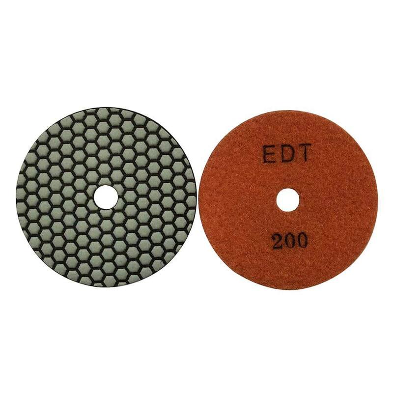 Juego de almohadillas de pulido de diamante en seco de alto rendimiento de 5 pulgadas para concreto/50,100,200,400,800 de grano - RDU551248_THD