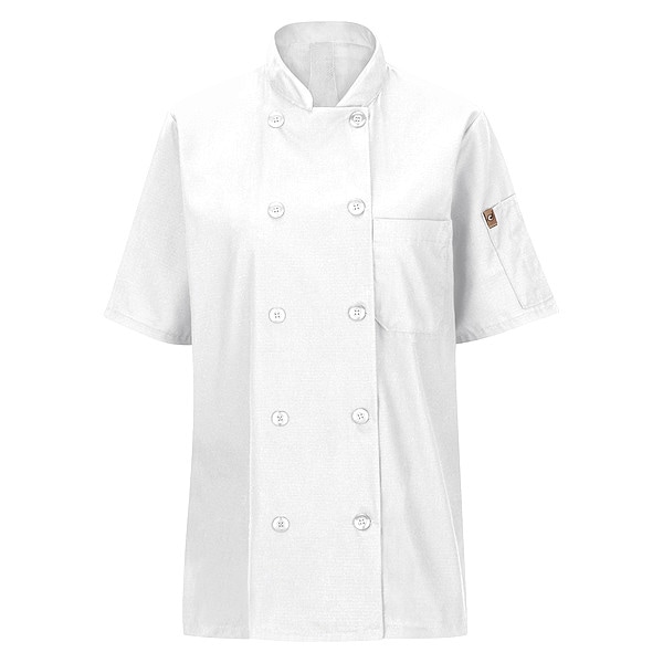 Red Kap Chef Coat, XL, White - 045XWH SS XL