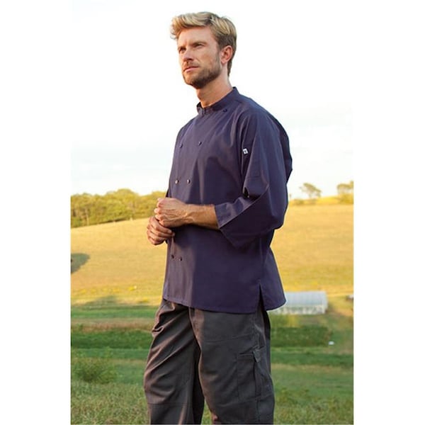 Nathan Caleb Epic 3/4 Sleeve Chef Shirt in Eggplant - Large - NA2072790