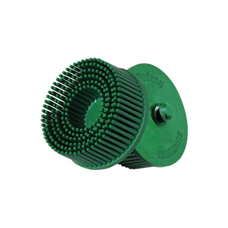 Dedeco Sunburst 2 in. Cepillos de E-Z Loc, color verde oscuro de 50 grit (A/O), 10 piezas por caja - 1866