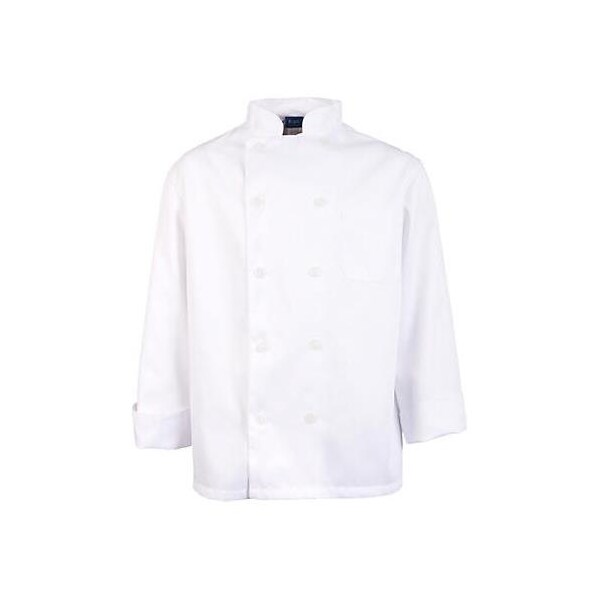 Kng XL Men's White Long Sleeve Chef Coat - 1050XL