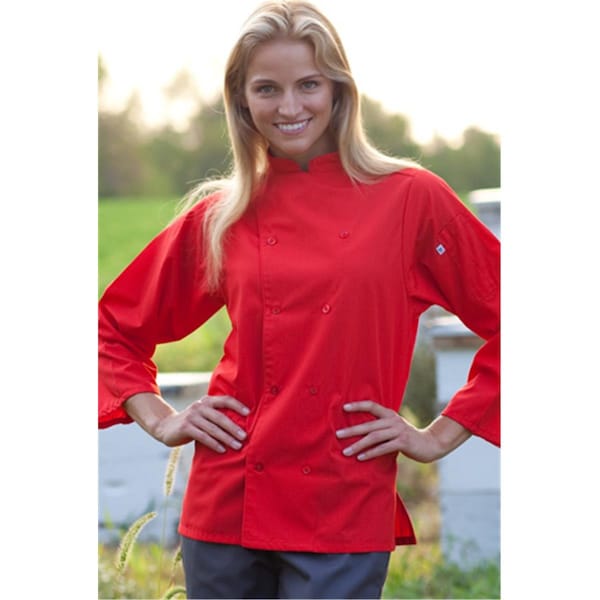 Charlotte Madison Epic 3 By 4 Sleeve Chef Shirt, Black, Extra Small - CH2504419