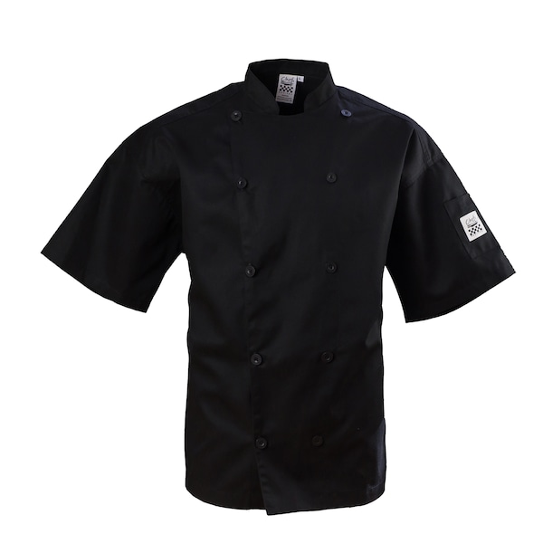 Chef Revival Traditional Chef's Short Sleeve  Jacket - Black - 3X - J045BK-3X