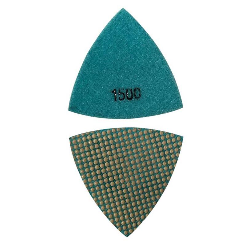 Almohadillas de molienda triangular de 3 pulgadas para herramientas oscilantes, diamante de resina, altura de segmento de 3mm, #1500 de grano - TDP31500_THD