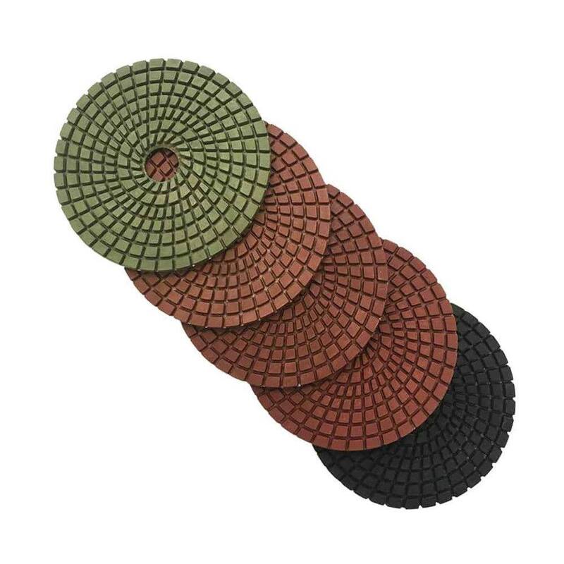 Juego de 4 pads de pulido húmedo de resina oscura con diamante (50, 100, 200, 400, 800 grit) para encimeras de granito y concreto - RWP451248_THD