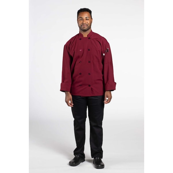 Uncommon Threads Classic Poplin W/Mesh Burgundy SM - 0422-0302