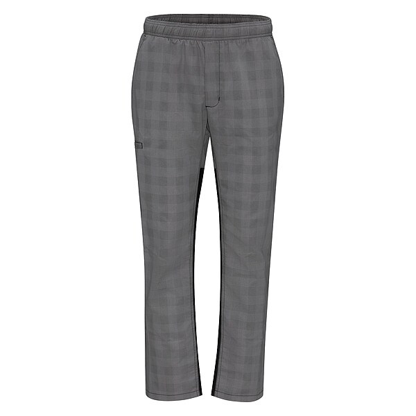 Red Kap Chef Pant, 2XL, Black Plaid/Gray - 0P4MGB RG XXL