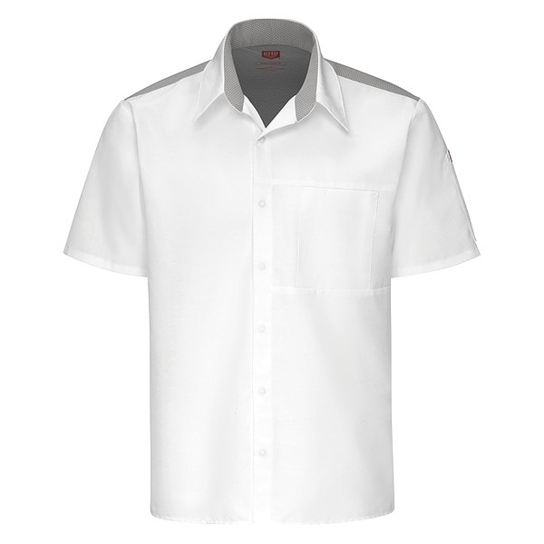 Red Kap Kitchen Shirt, L, White - 502MWH SS L