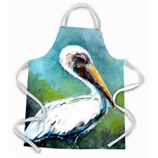 Carolines Treasures Blue Stand Pelican Apron - MW1245APRON