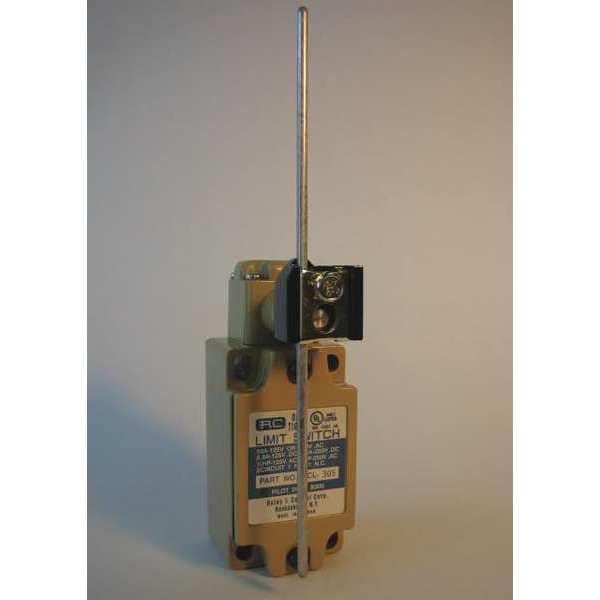 Interruptor de límite y control de relé, palanca ajustable, varilla, 1NC/1NO, 10A @125V CA, ubicación del actuador: Lado - RCL-305