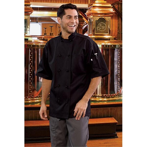 Nathan Caleb Monterey Chef Coat in Black - XSmall - NA2507319
