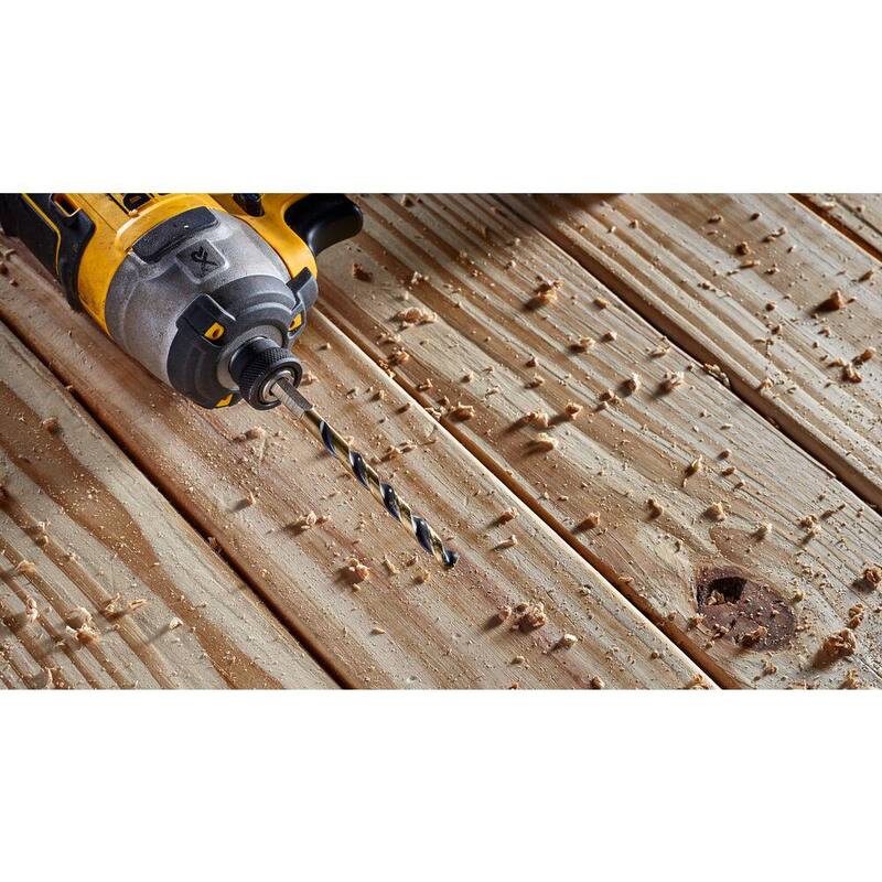 Juego de brocas de torsión de metal listas para impacto de DEWALT en negro y dorado (12 piezas) - DWAH1182