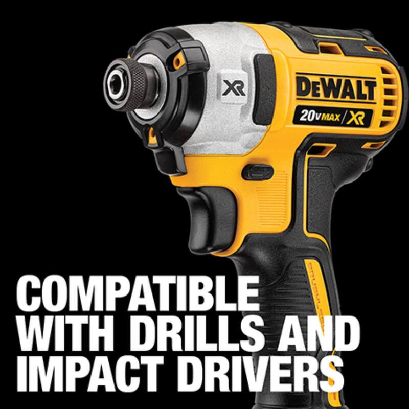 Juego de brocas de torsión de metal listas para impacto de DEWALT en negro y dorado (12 piezas) - DWAH1182