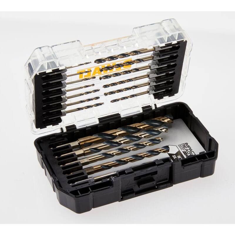 DEWALT Juego de brocas de metal listas para impacto en negro y dorado (18 piezas) - DWAH1188