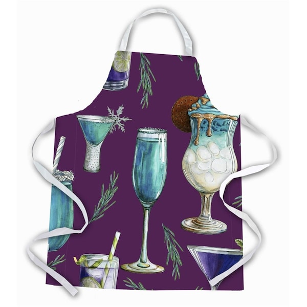 Carolines Treasures Drinks and Cocktails Purple Apron - BB5204APRON