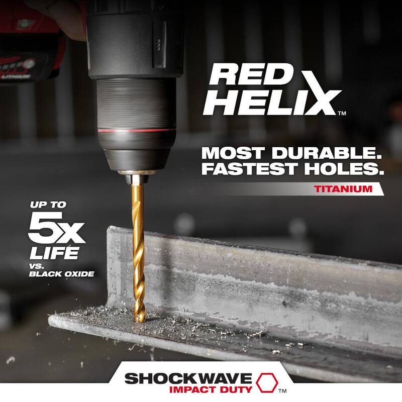 Broca helicoidal de titanio de 23/64 pulg. Milwaukee SHOCKWAVE - 48-89-4620