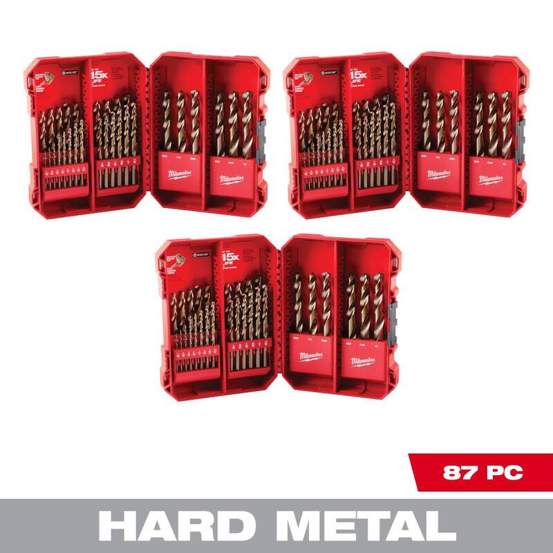 Set de brocas Milwaukee Cobalt Red Helix para taladros (87 piezas) - 48-89-2332-48-89-2332-48-89-2332