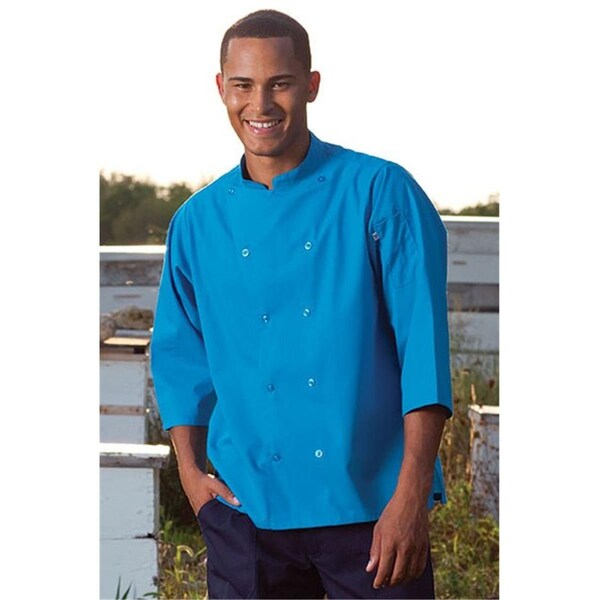 Nathan Caleb Epic 3/4 Sleeve Chef Shirt in Cobalt - 2XLarge - NA2073146
