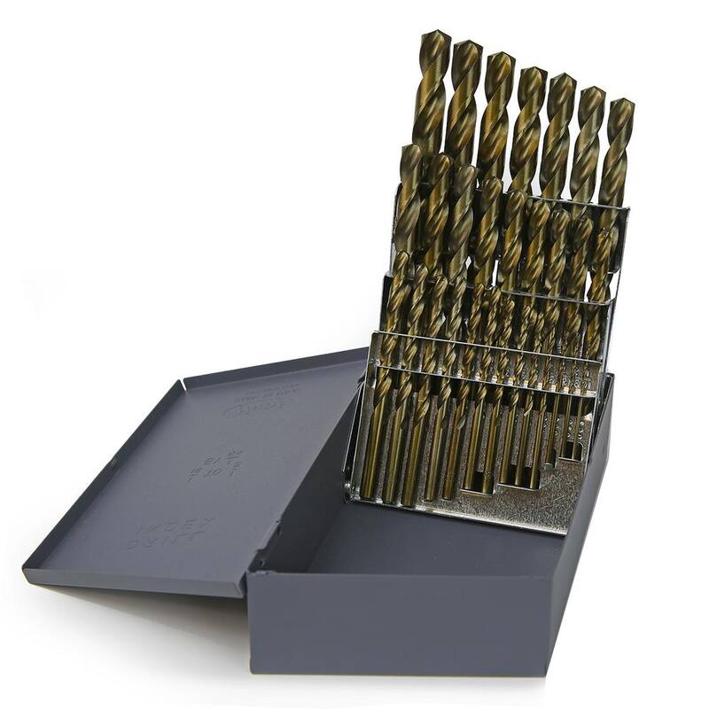 Set de 29 piezas de brocas de acero cobalto M35 recubiertas de titanio XtremepowerUS con estuche de índice - 30300