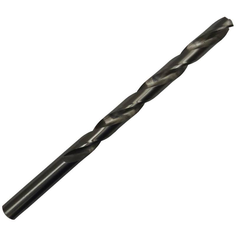 Broca de acero de alta velocidad extra larga de 12 pulgadas de Drill America (juego de 5 piezas) - POUDWDDL12