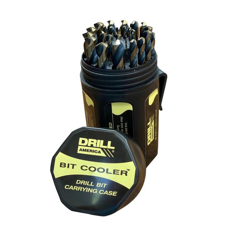 Juego de brocas de acero de alta velocidad de grado contratista de Drill America con mango de 3 planos (29 piezas) - HD29J-3F-PC