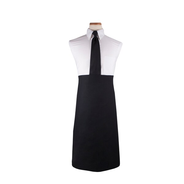 Ritz Chef's LineBistro Apron 32" wide waist + 35" strings 29.5" Black - CLWABK-1