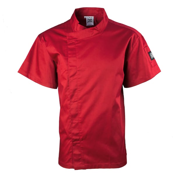 Chef Revival Chef 24/7 Snap Short Sleeve jacket - Tomato - M - J020TM-M