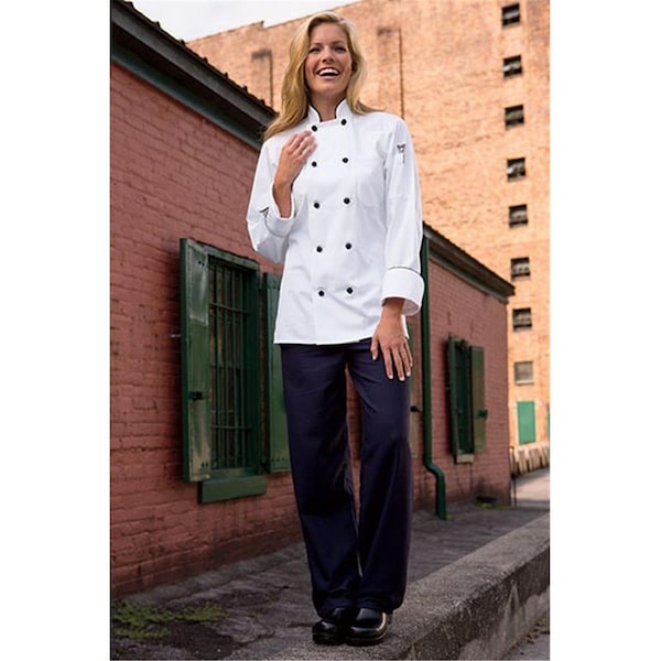 Nathan Caleb Barcelona Knot Piping Coat in White/Black XSmall - NA596298