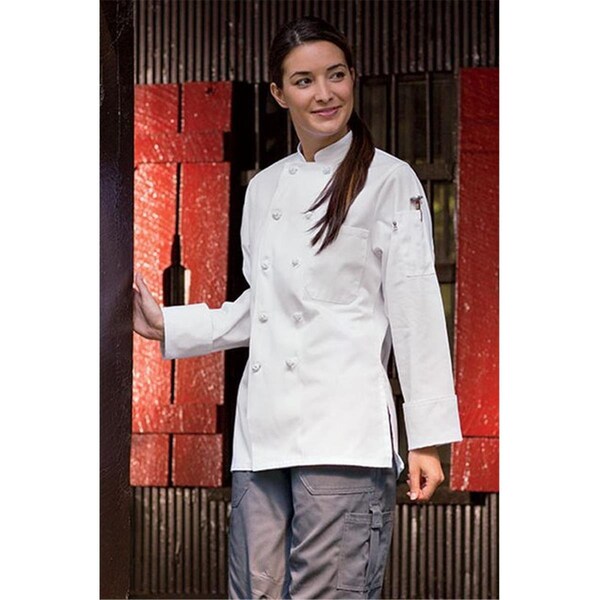 Nathan Caleb Sedona Chef Coat in White - Small - NA141379