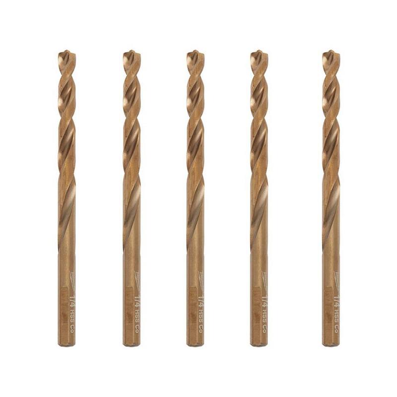 Milwaukee 1/4 pulgadas Broca helicoidal de cobalto (paquete de 5) - 48-89-2313-X5