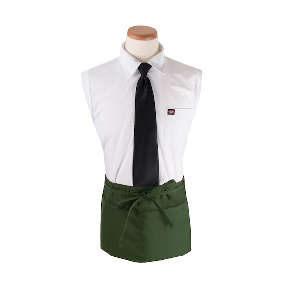Ritz Chef's LineWaist Apron (3 pockets + pen pocket) 25x11 Hunter Green - CL3PWACHG-1