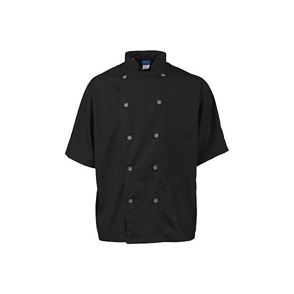 Allpoints Kng Active Chef Coat 3Xl Mens Black/Slate Ss - 2124BKSL3XL