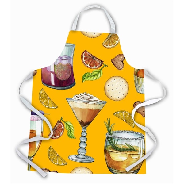 Carolines Treasures Drinks and Cocktails Gold Apron - BB5202APRON