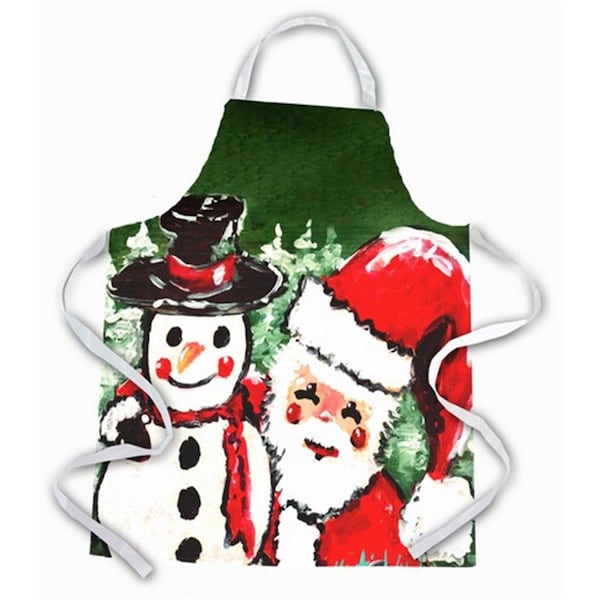 Carolines Treasures Crab Blue on Red, Sr Apron - MW1116APRON
