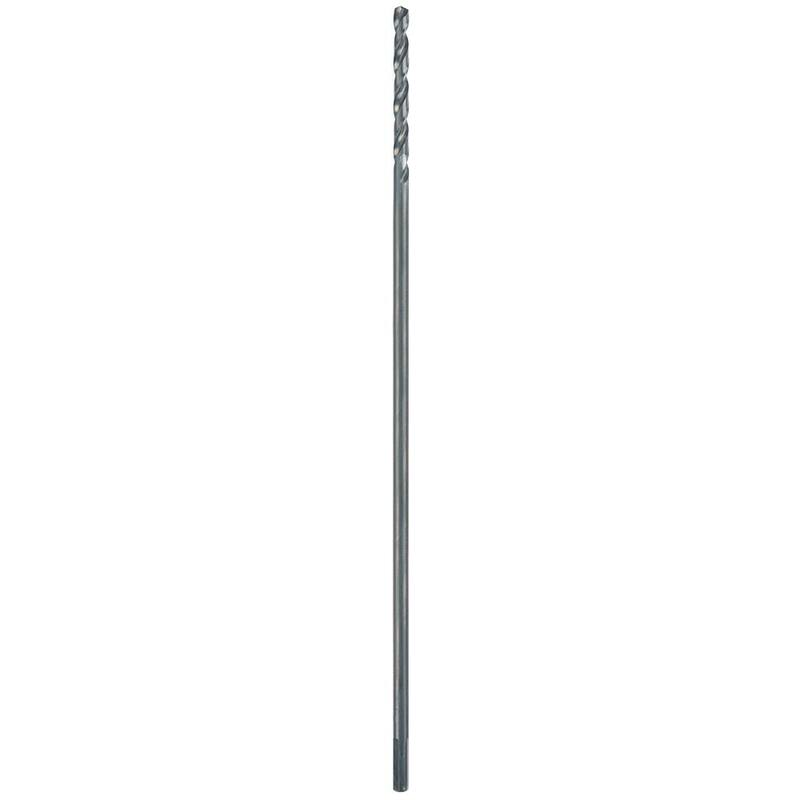 Broca de acero de alta velocidad Milwaukee de 1/4 de pulgada x 12 pulgadas - 48-89-2772, con recubrimiento de óxido negro de longitud de aeronaves Thunderbolt.