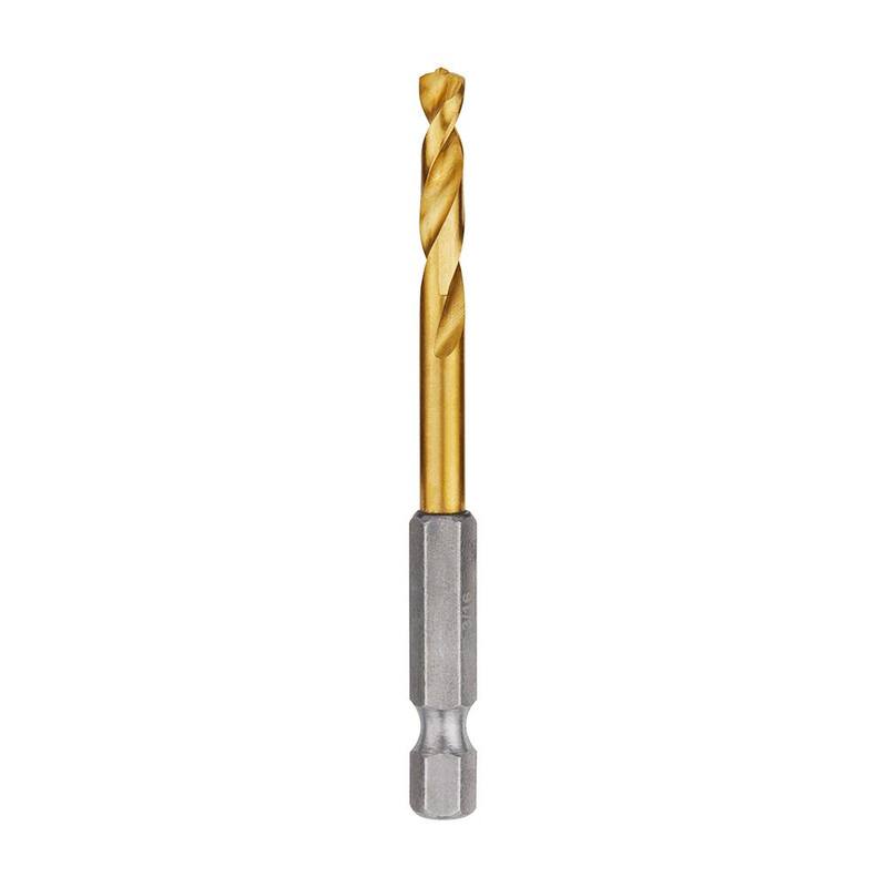 Broca de titanio para taladro de 3/16 de pulgada Milwaukee SHOCKWAVE (paquete de 10) - 48-89-4609-X10