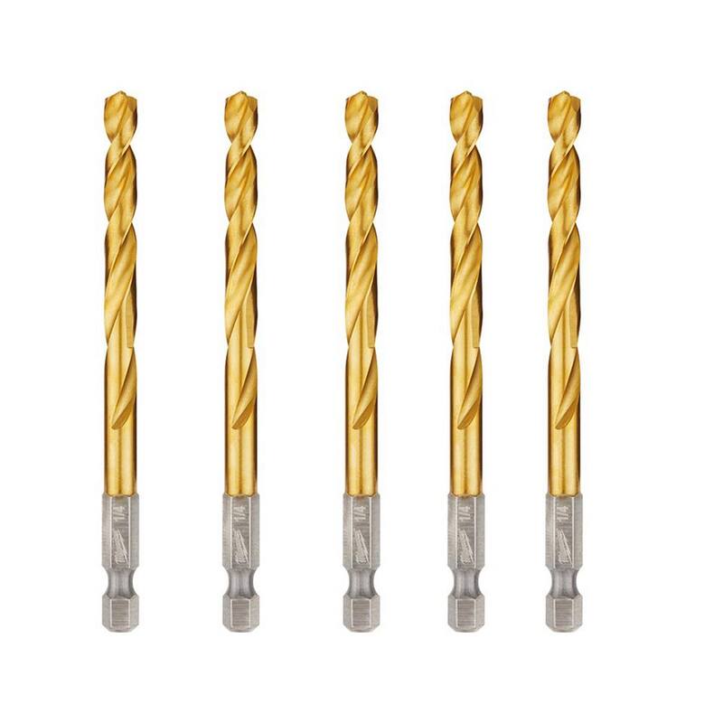 Broca de Titanio SHOCKWAVE de 1/4 de pulgada (paquete de 5) - 48-89-4613-X5