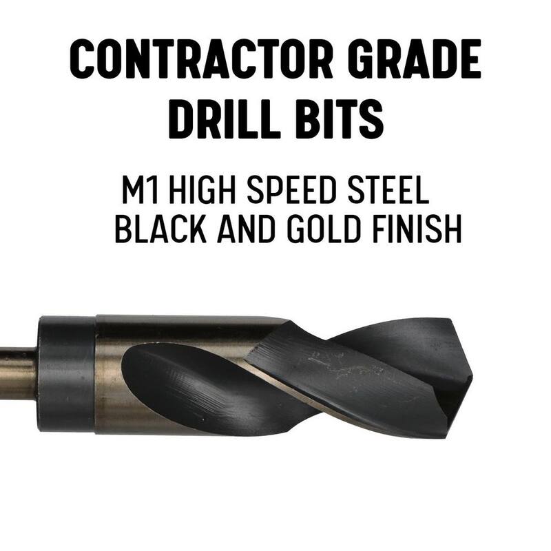 Broca para taladro de grado de contratista de 3/4 pulgadas con vástago de 1/2 pulgada de 3 lados - HD3F3/4